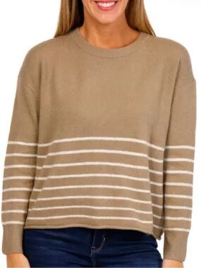 NWT CECE Striped Cozy Sweater Size L